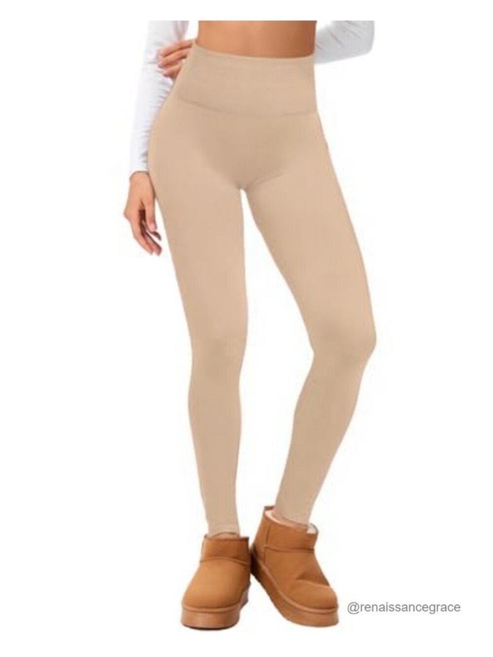 Fleece Lined Seamless High Waist Leggings Tummy Control Winter Pants